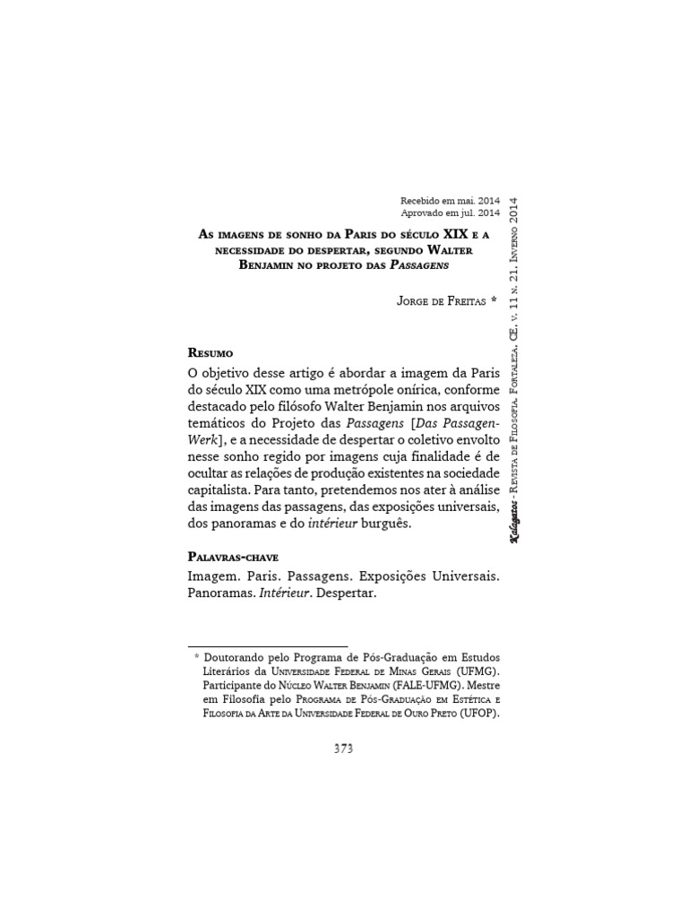 Imagens Oníricas de Paris no Século XIX | PDF