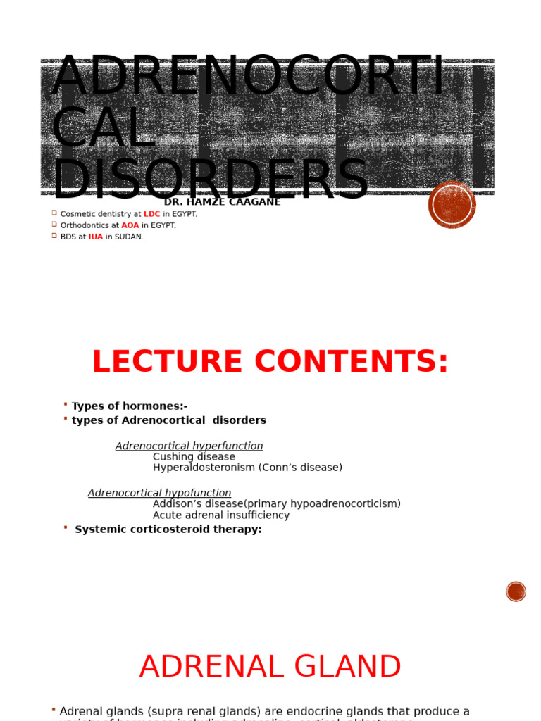 Adrenocortical Disorders | PDF | Adrenal Gland | Cortisol