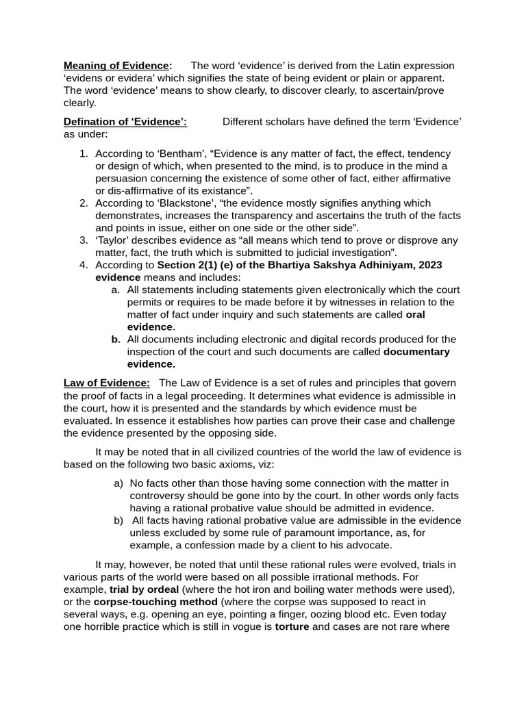 Understanding the Meaning of Evidence | PDF | Evidence (Law) | Justice