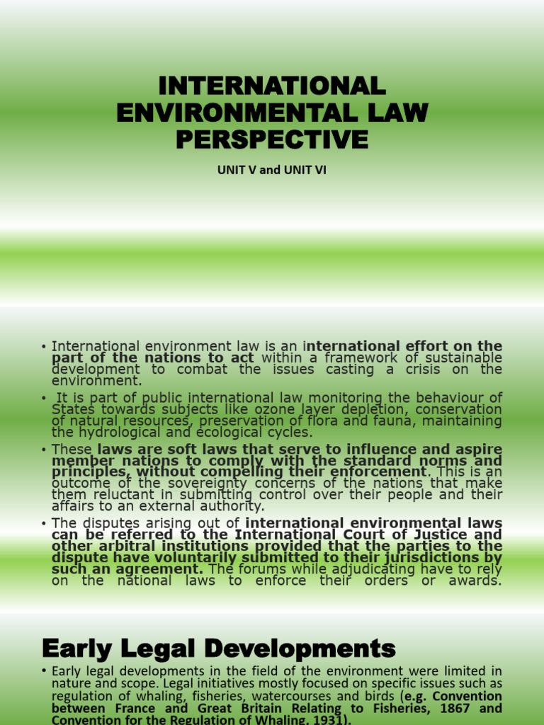 International Environmental Law Overview | PDF | Kyoto Protocol ...