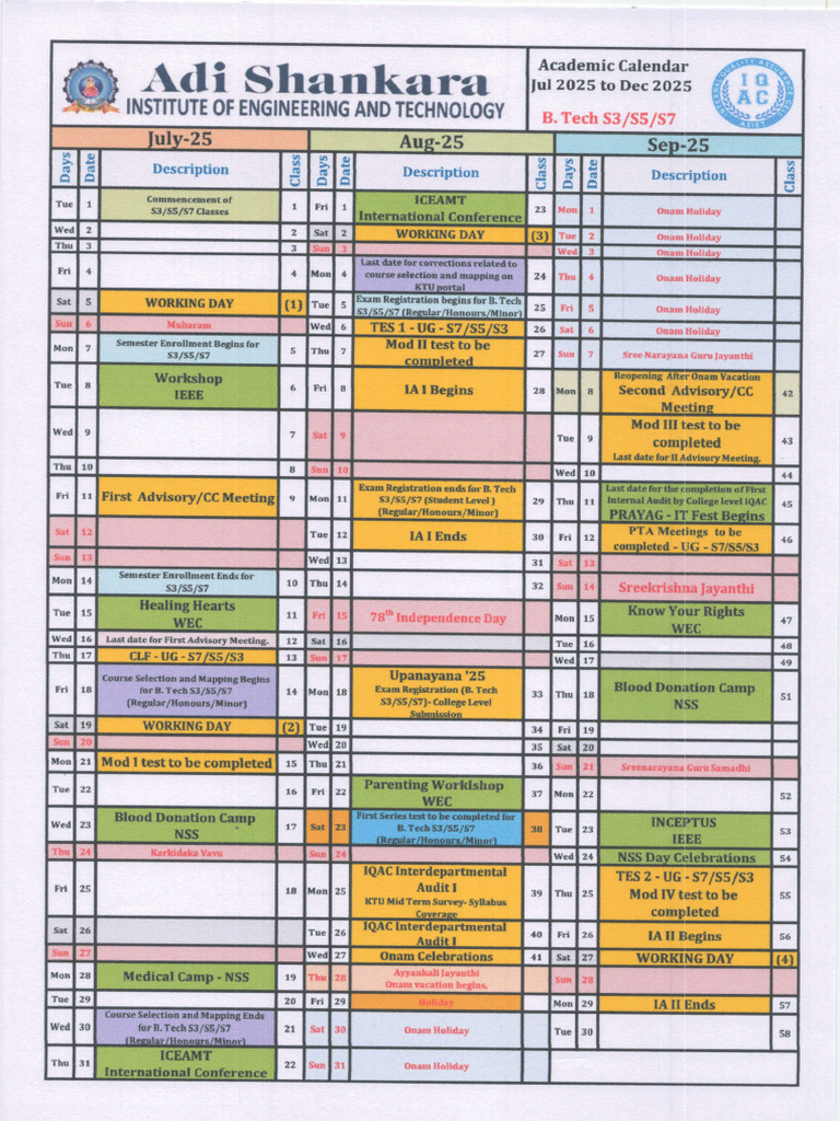 Caltech Academic Calendar 2025-26 | PDF