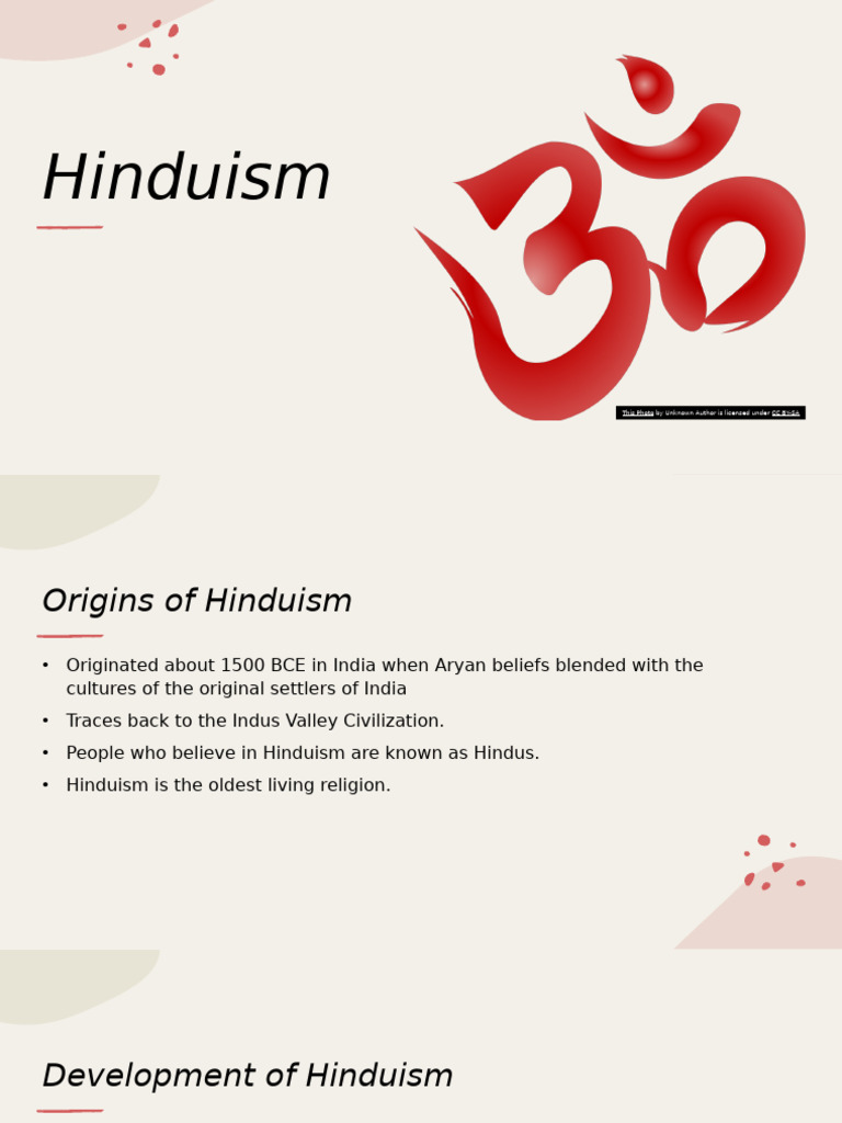 Overview of Hinduism's Origins and Beliefs | PDF | Reincarnation | Brahman