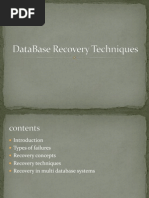 DataBase Recovery Techniques