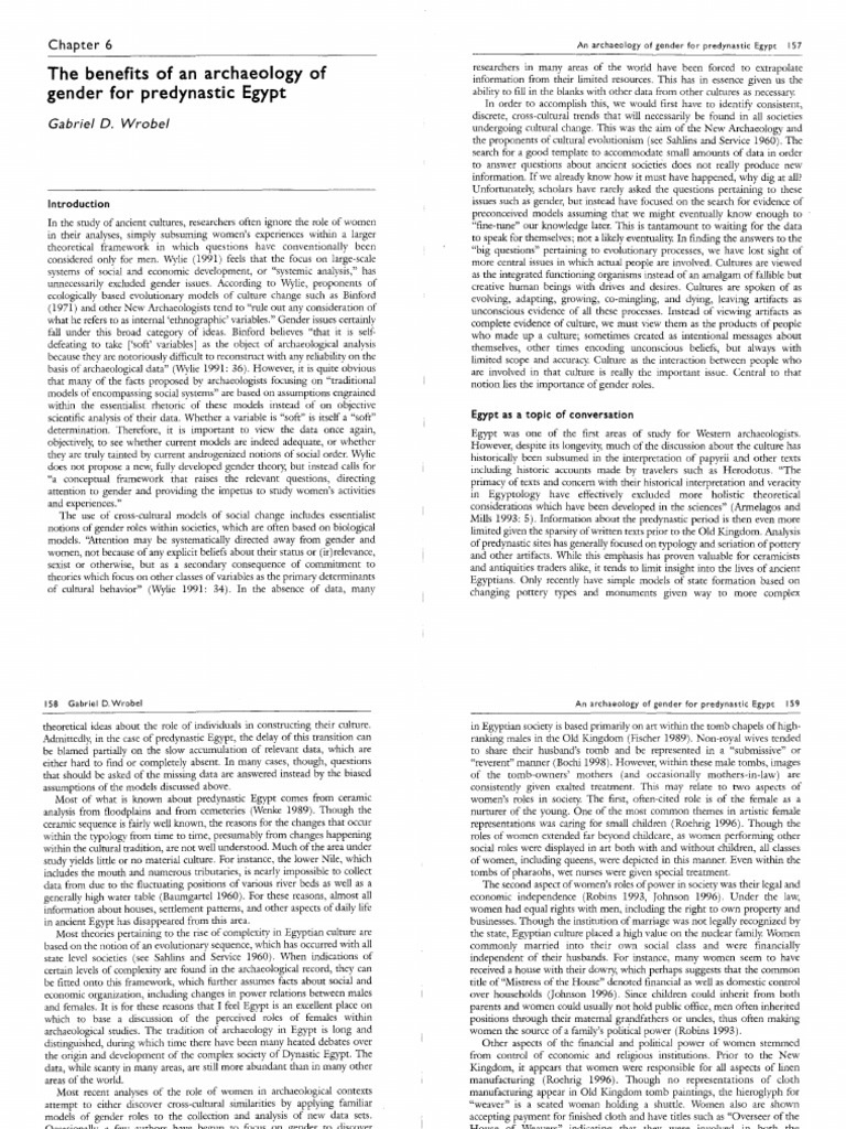 Gender in Predynastic Egyptian Archaeology | PDF | Ancient Egypt ...