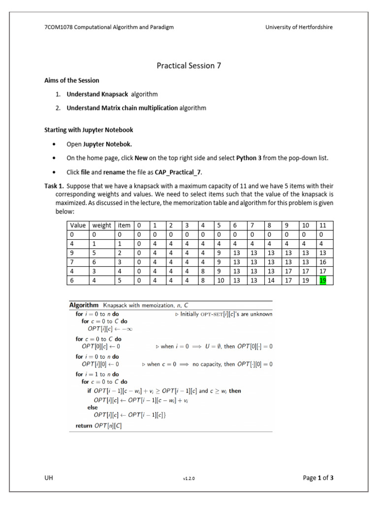 7COM1078 CAP Practical 7 | PDF | Mathematics | Computer Programming