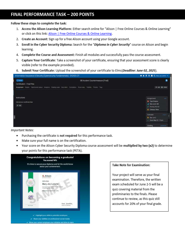 Cyber Security Diploma Project Guide | PDF | Information Security ...