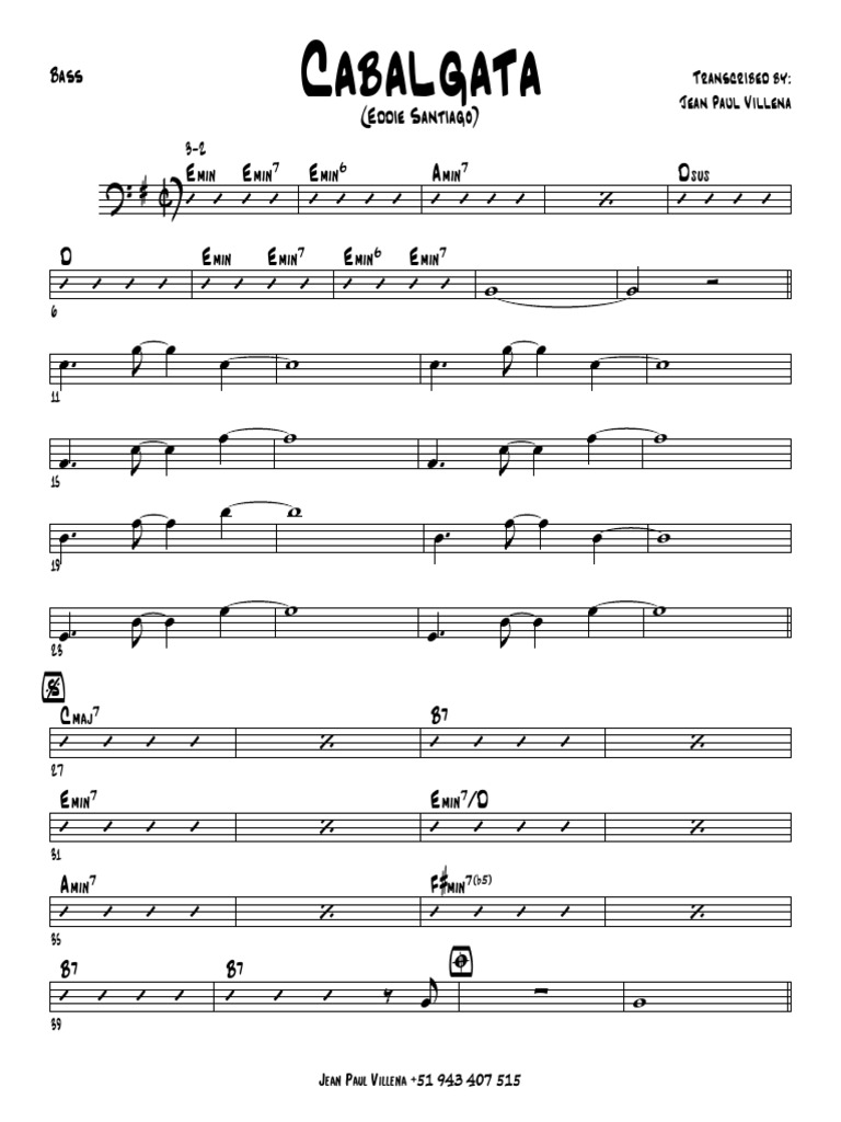 Cabalgata - Bass | PDF