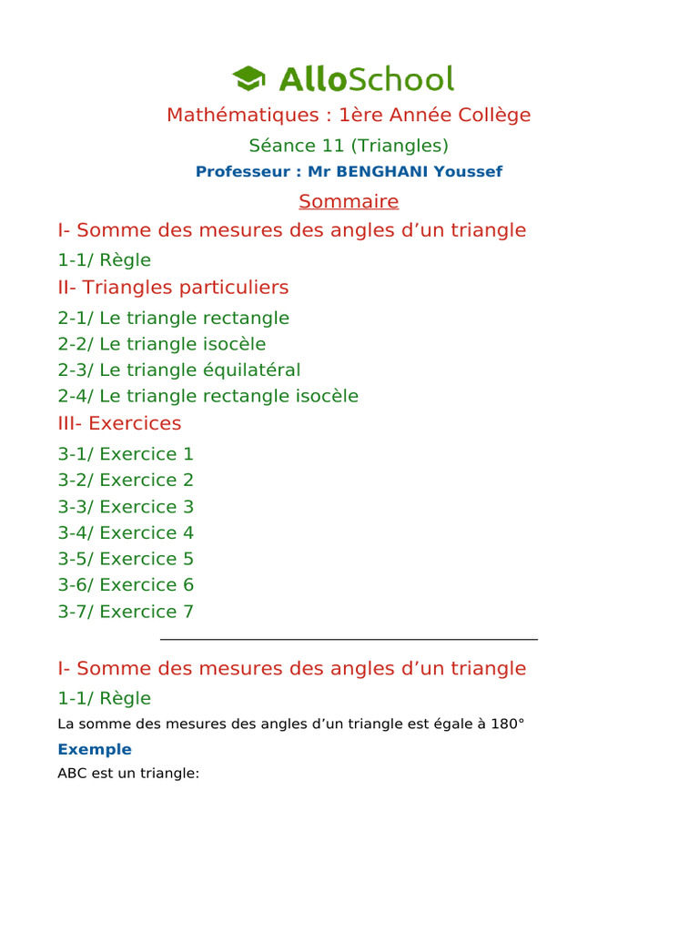 Règle du triangle rectangle 3-4-5 | PDF | Triangle | Mathématiques ...