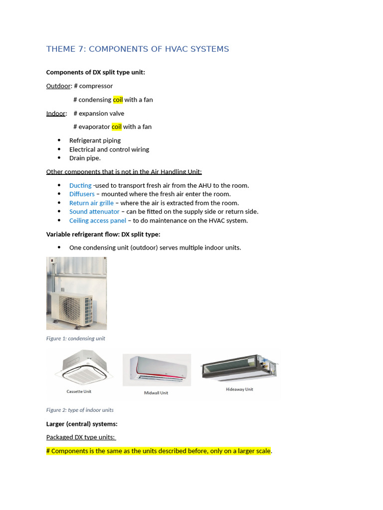 THEME 7 - Components of A HVAC System | PDF | Air Conditioning ...