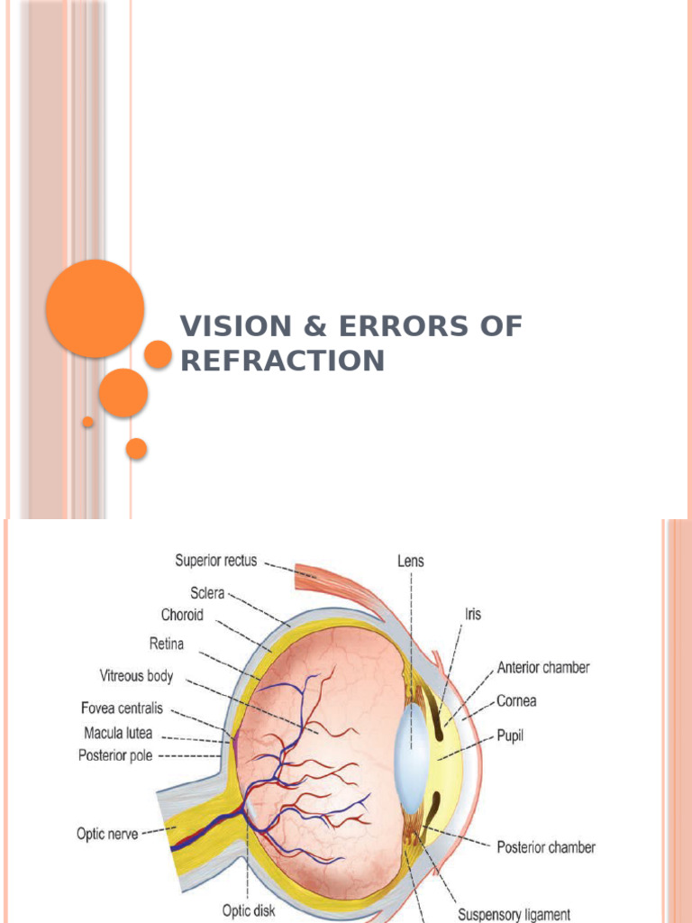 Vision & Errors of Refraction | PDF | Visual System | Retina