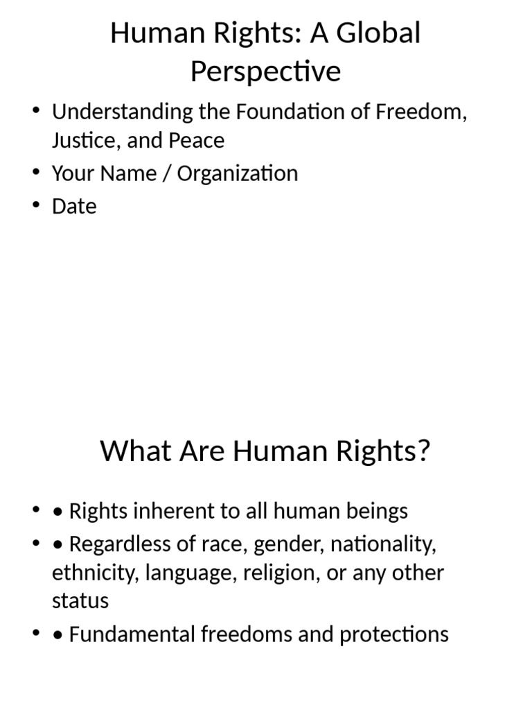 Understanding Global Human Rights | PDF | Human Rights | Politics And Race