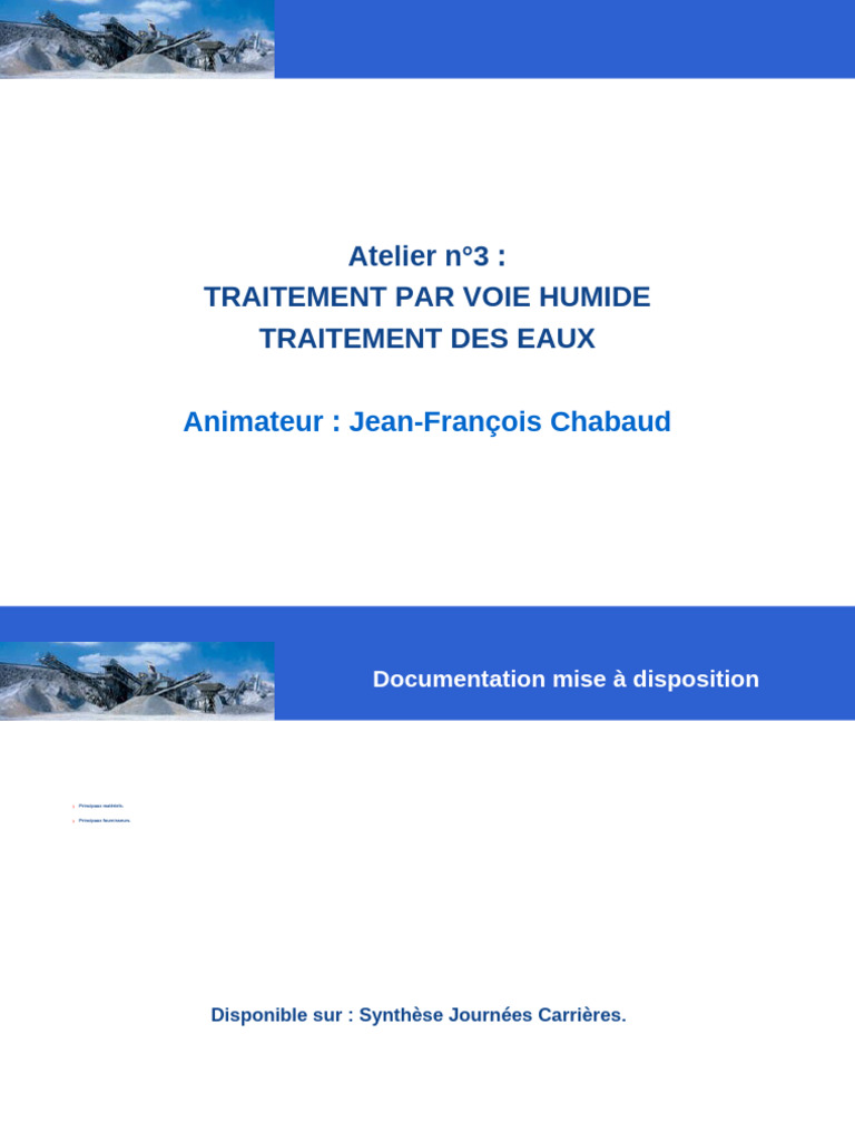 Atelier3 - Traitement Par Voie Humide | PDF | Matériaux de construction ...