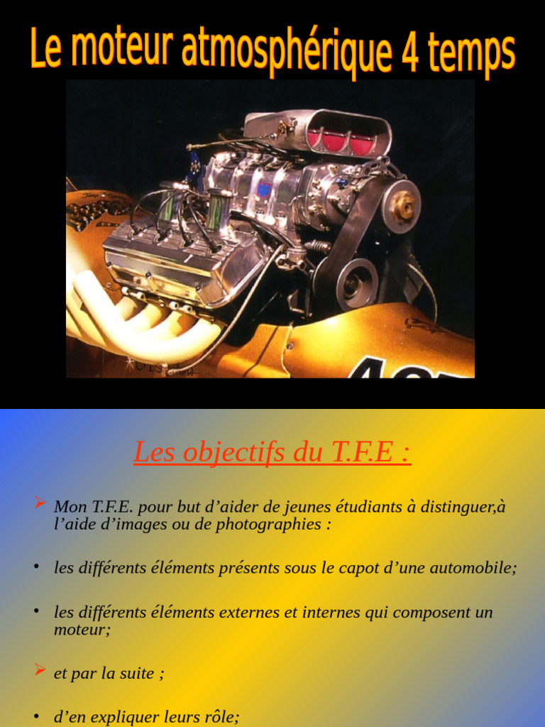 Fonctionnement du moteur 4 temps PDF Piston Machines rotatives — free download