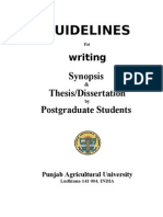 Synopsis and Thesis Guidelines