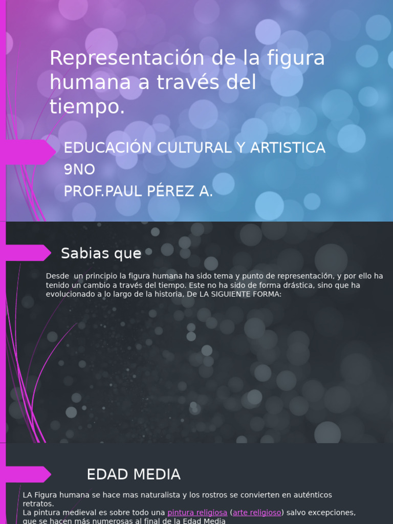 Representación de La Figura Humana A Través de La Pintura 9no | PDF ...