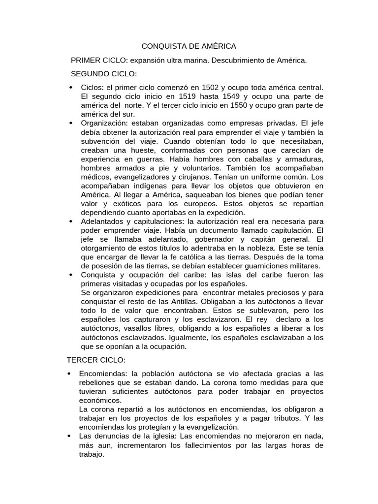 Historia de la Conquista de América | PDF