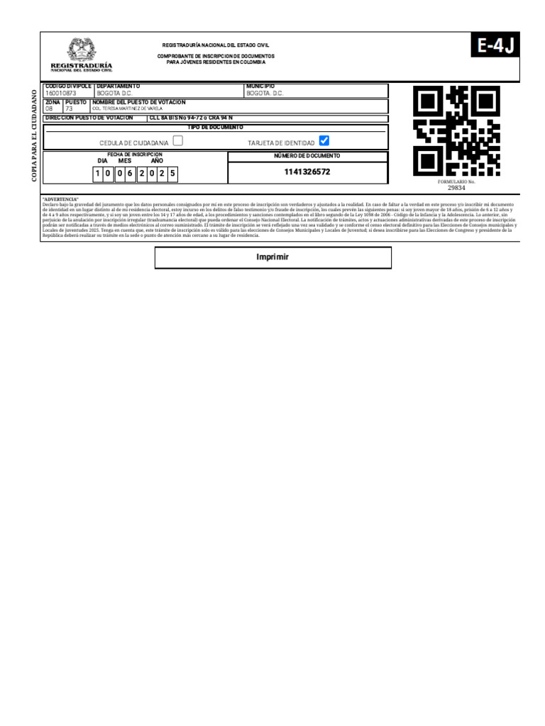 Consulta de Inscripción - RNEC | PDF | Gobierno