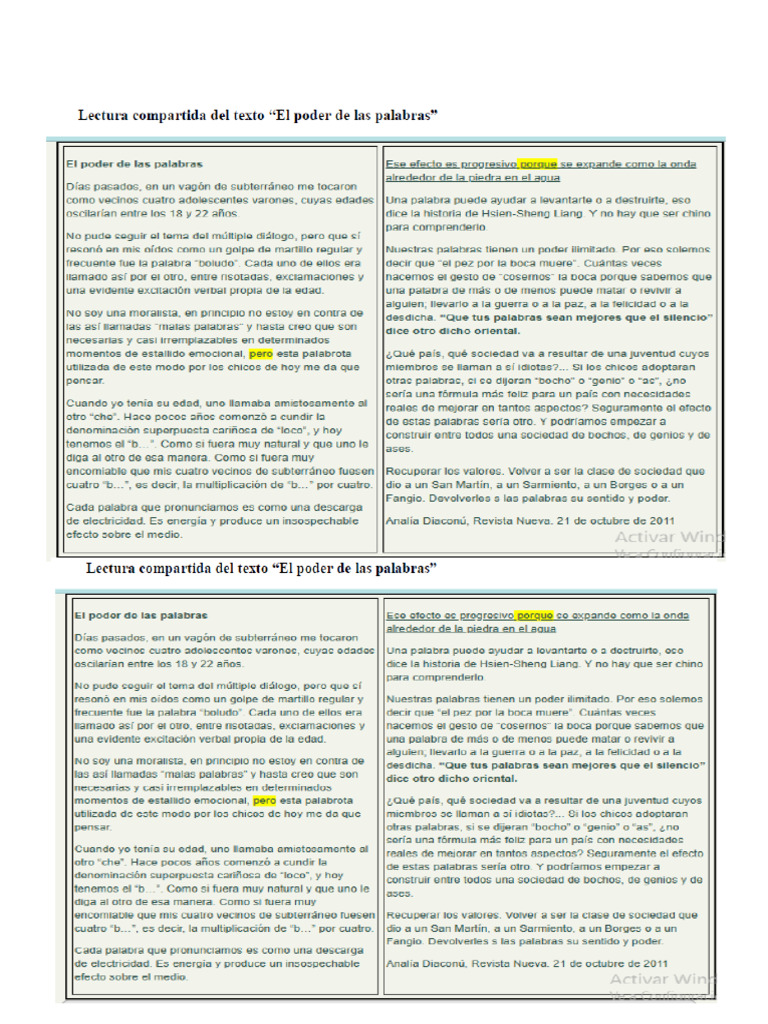 El Poder de Las Palabras | PDF
