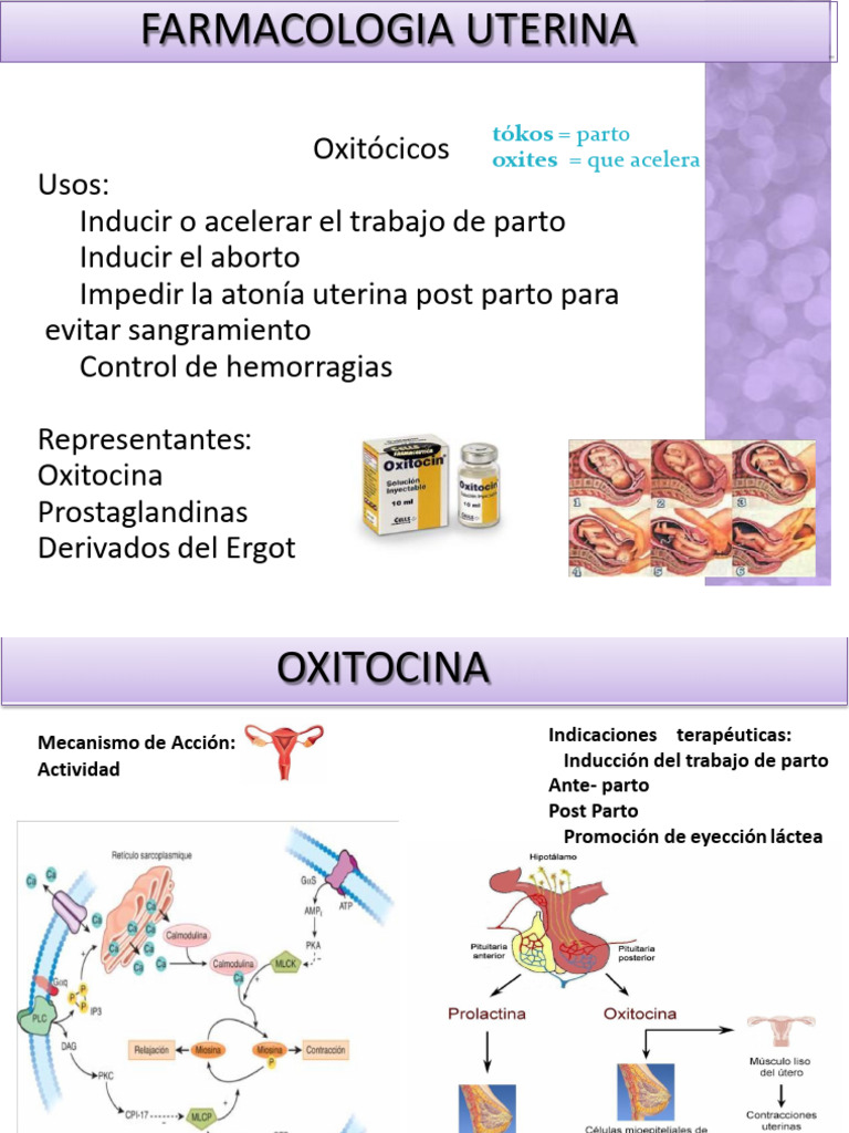 Usos y Efectos de Oxitócicos en Obstetricia | PDF | Parto | El embarazo