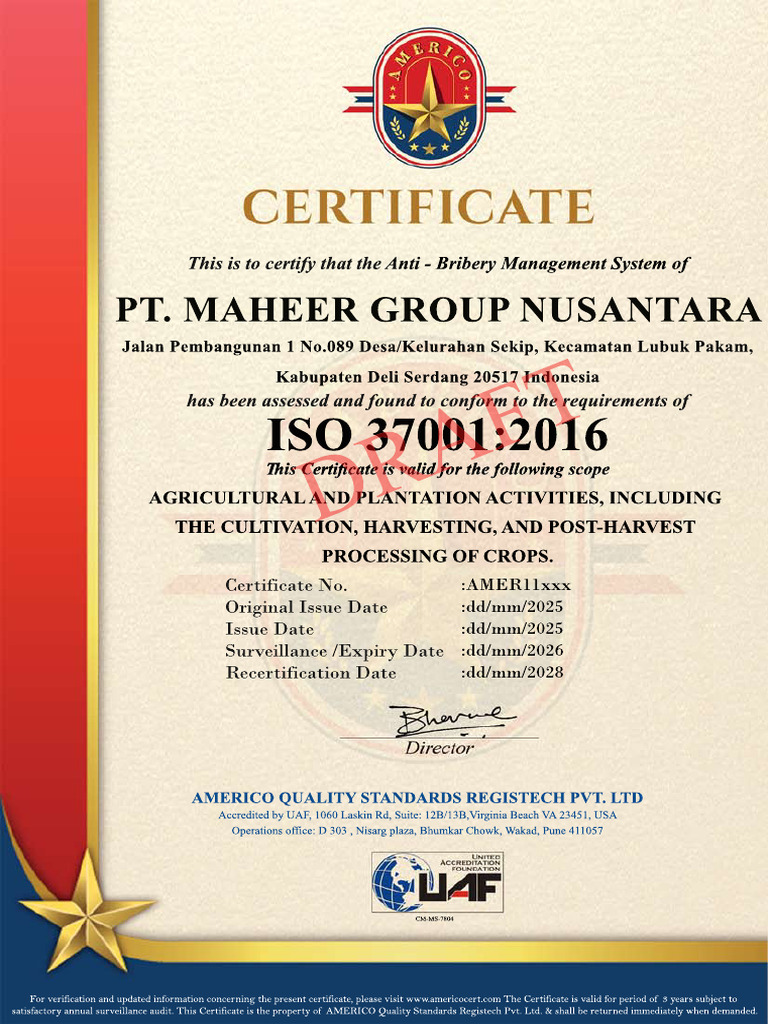 Uaf Americo-Iso 37001 - PT | PDF