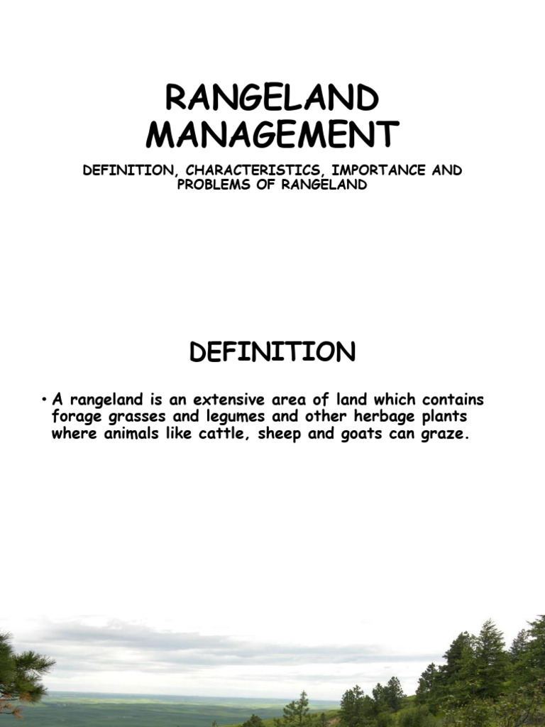 Rangeland Management: Definition & Importance | PDF