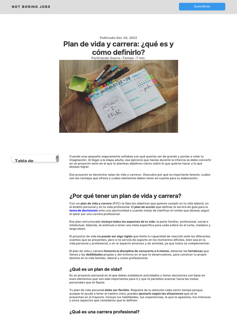 AA - S1 - MC - EnlaceWeb - Plan de Vida y Carrera ¿Qué Es y Cómo ...