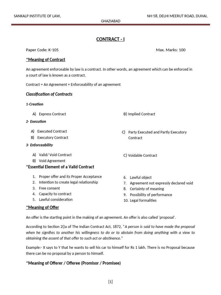 Understanding Contract Law Essentials | PDF | Misrepresentation ...