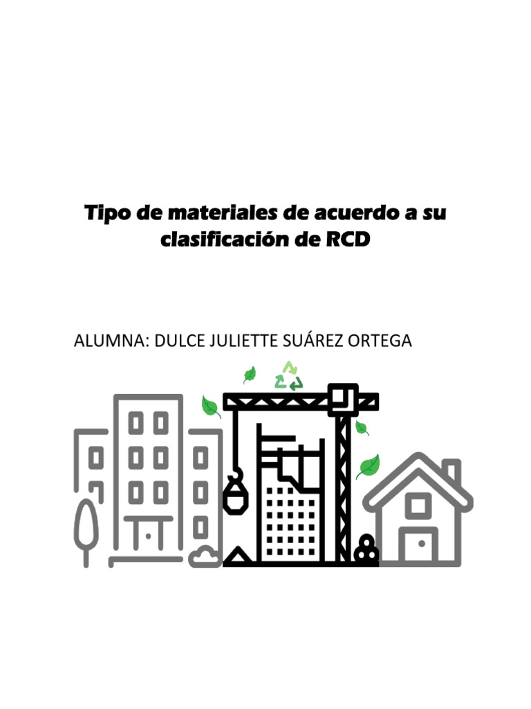 Clasificación RCD's | PDF | Demolición | Reciclaje