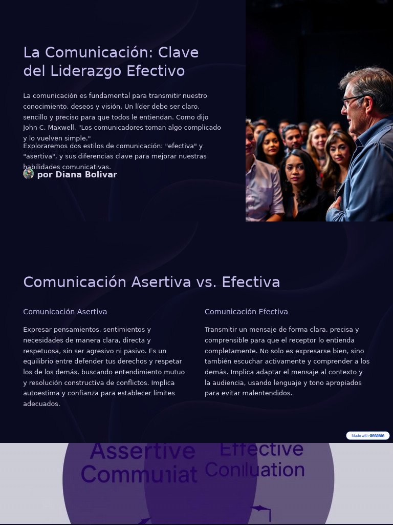 Comunicación Efectiva en el Liderazgo | PDF | Liderazgo | Comunicación