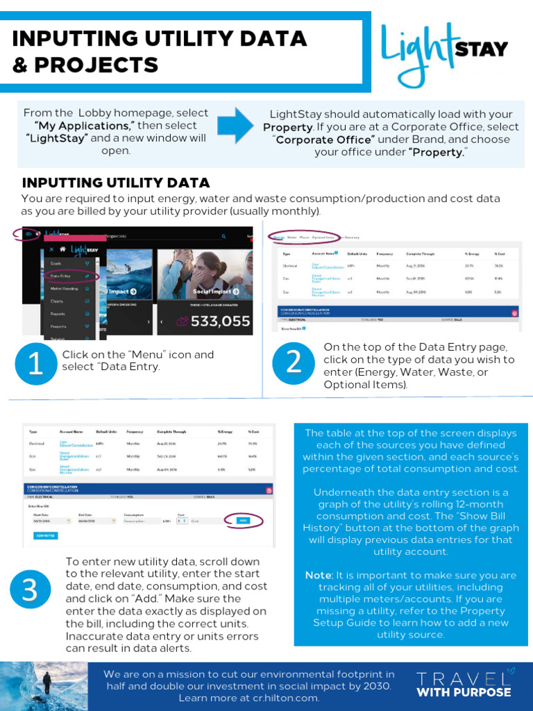 Utility Data Entry Guide for LightStay | PDF | Icon (Computing) | Utility