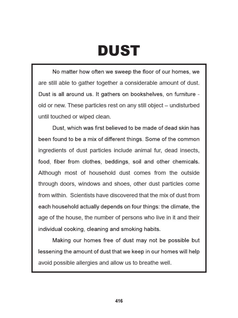 Understanding Household Dust Sources | PDF