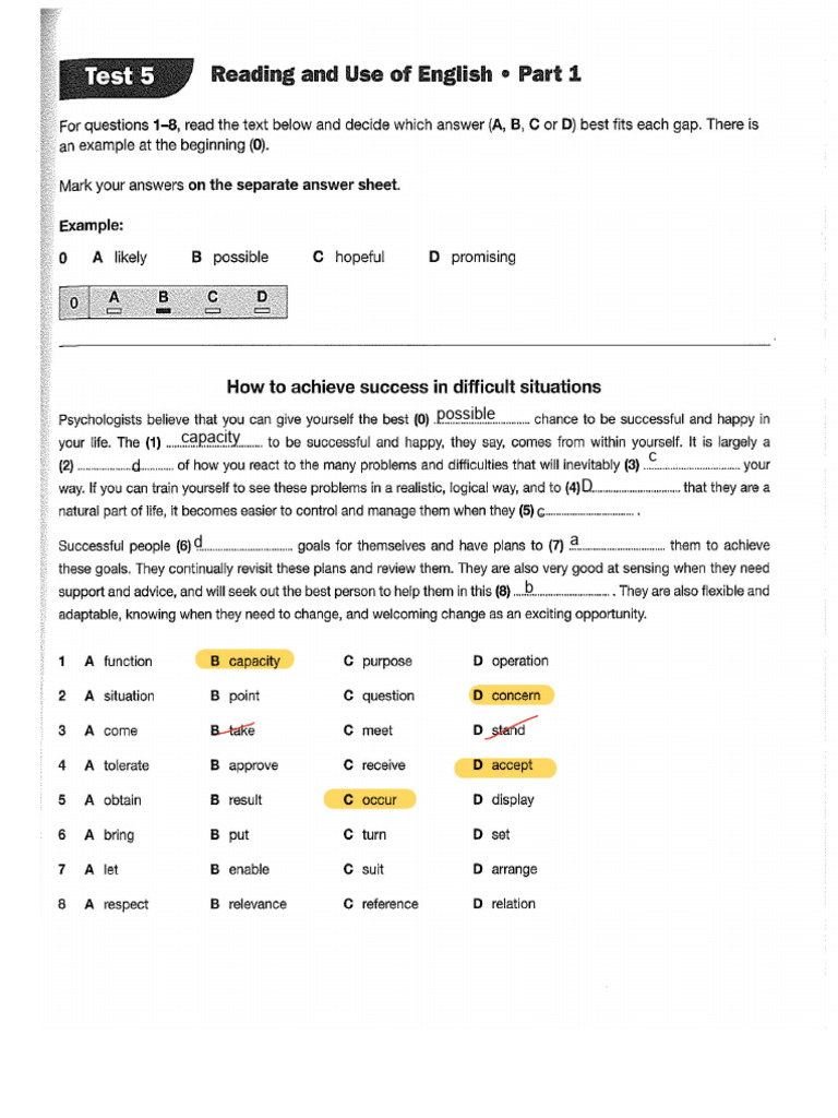Test+5+ +Reading+and+Use+of+English | PDF