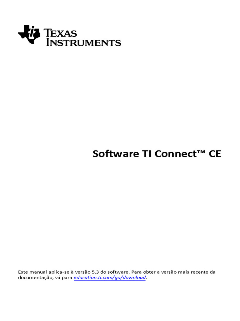 Manual do Software TI Connect™CE | PDF | Tecnologia da Informação ...