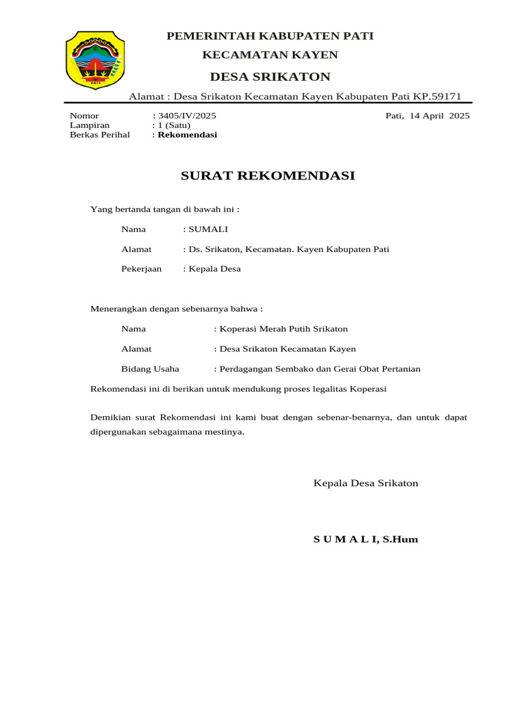Rekom Koperasi | PDF