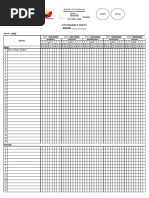 Attendance Sheet for SY 2025-2026 | PDF