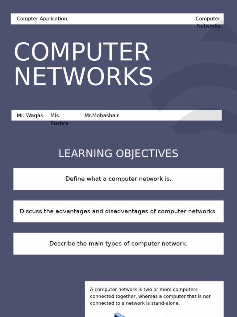 Computer Networks Presentation | PDF | Computer Network | Local Area ...