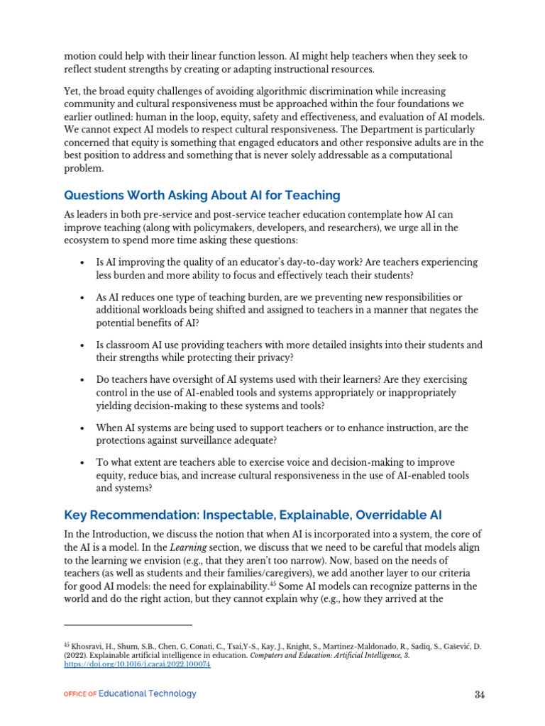 AI's Role in Teaching Equity and Effectiveness | PDF | Artificial ...