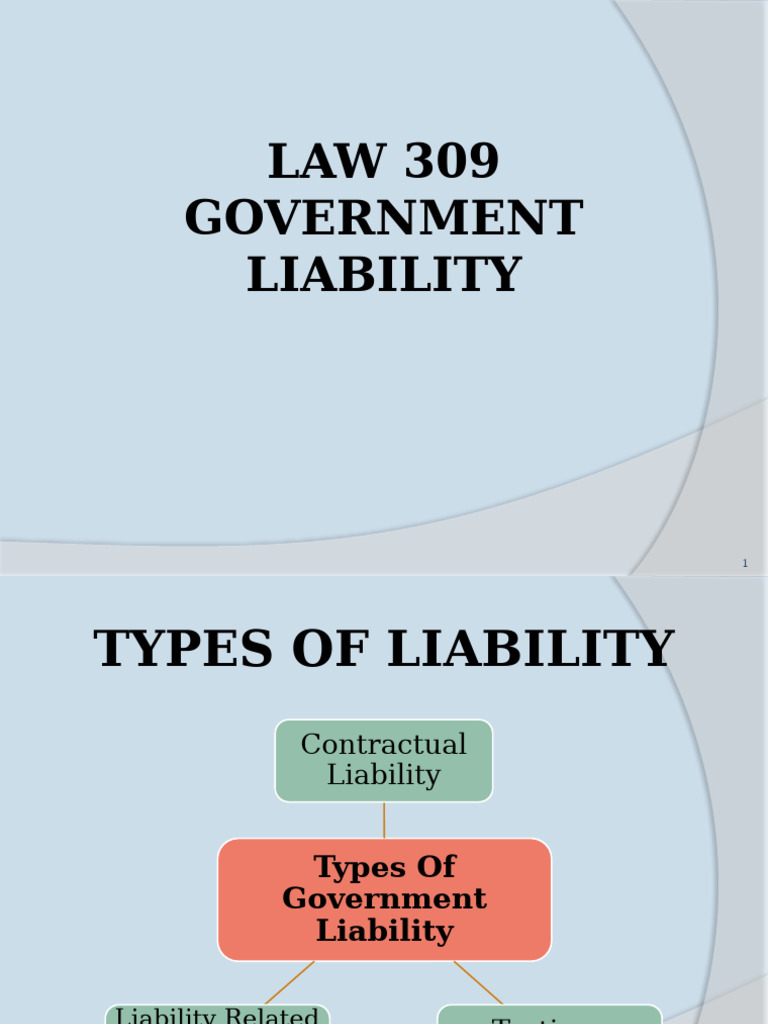 Law309 Gov Liability | PDF | Tort | Legal Liability