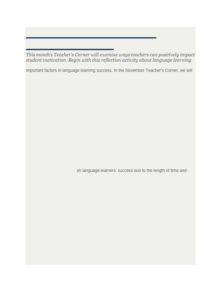 Boosting EFL Student Motivation Strategies | PDF | Motivational ...