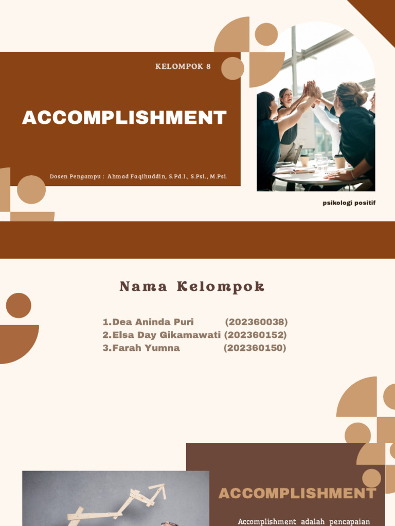 Definisi dan Makna Accomplishment | PDF