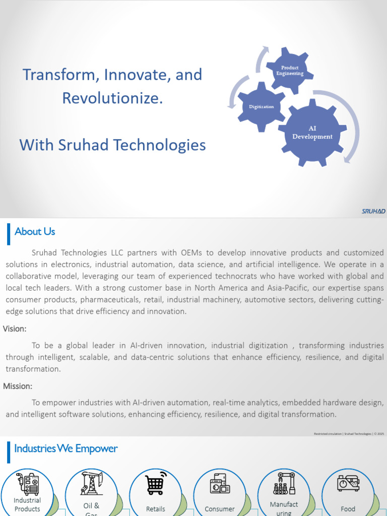 Sruhad Technologies: AI-Driven Solutions | PDF | Internet Of Things ...