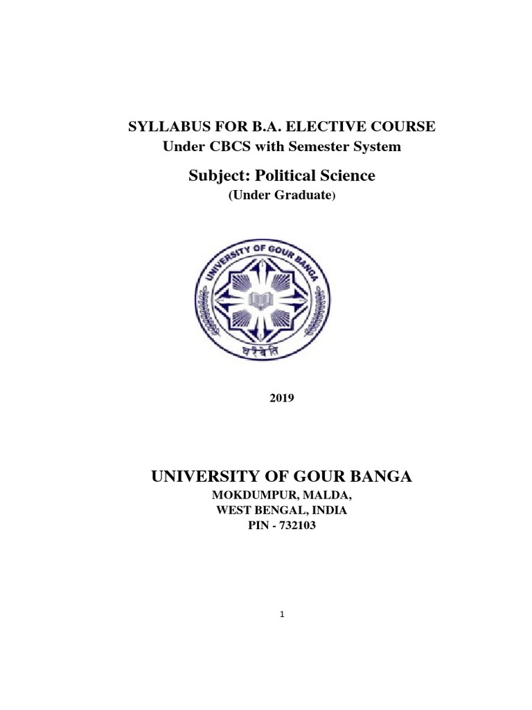 Political Science Syllabus Overview | PDF | Course Credit | Political ...