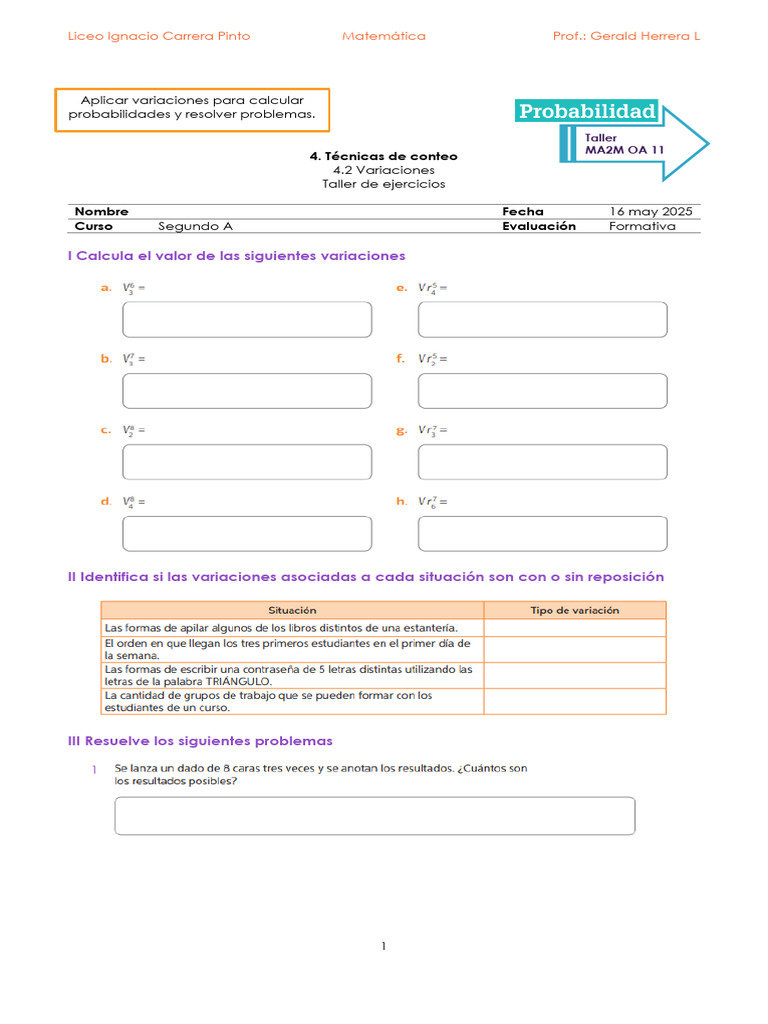3.2 Variaciones Actividades | PDF
