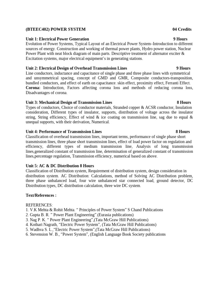 Power System Engineering Overview | PDF | Electric Power Transmission ...