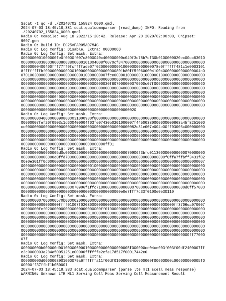 Qualcomm LTE Measurement Log Analysis | PDF | Computer Engineering ...