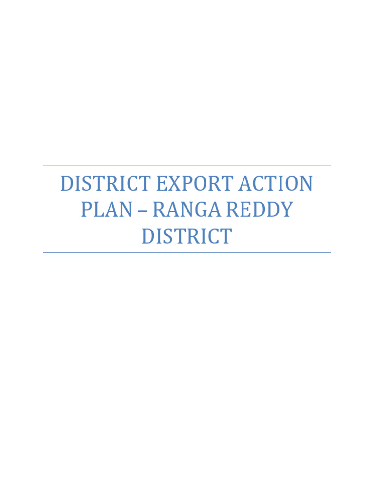 DEAPRangaReddyDist Revised | PDF | Economies