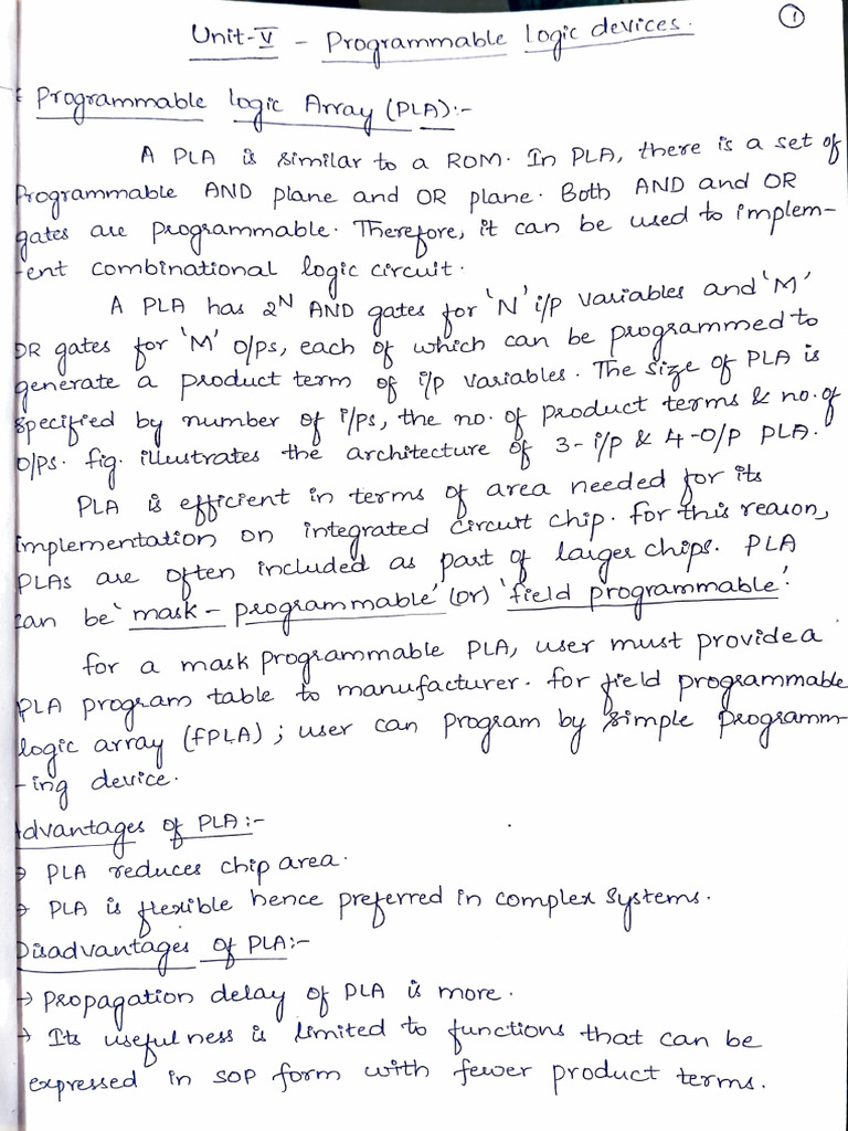 Understanding Programmable Logic Arrays | PDF | Field Programmable Gate ...