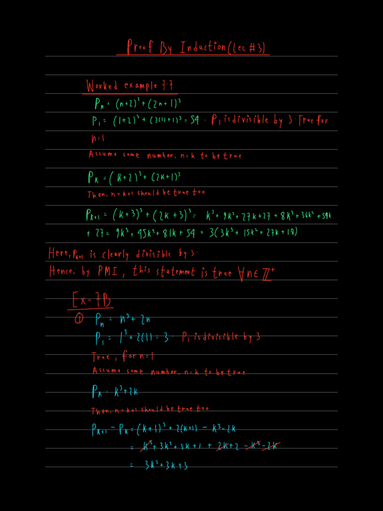 Proof by Induction Lec 3 | PDF
