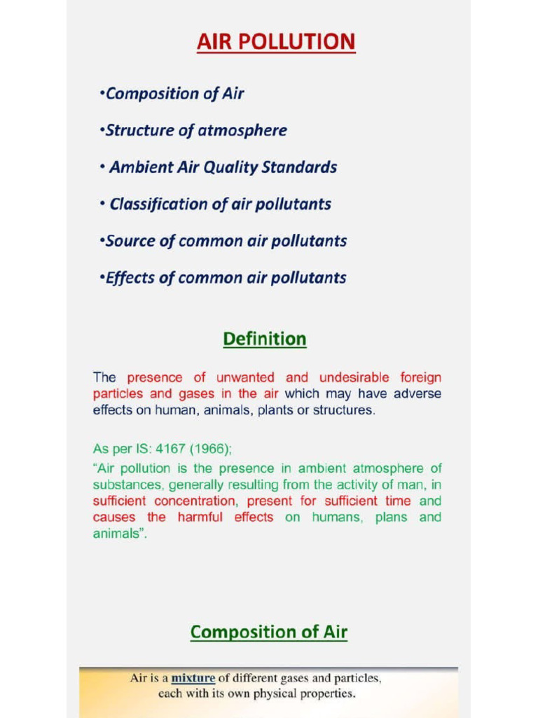 Air Pollution | PDF