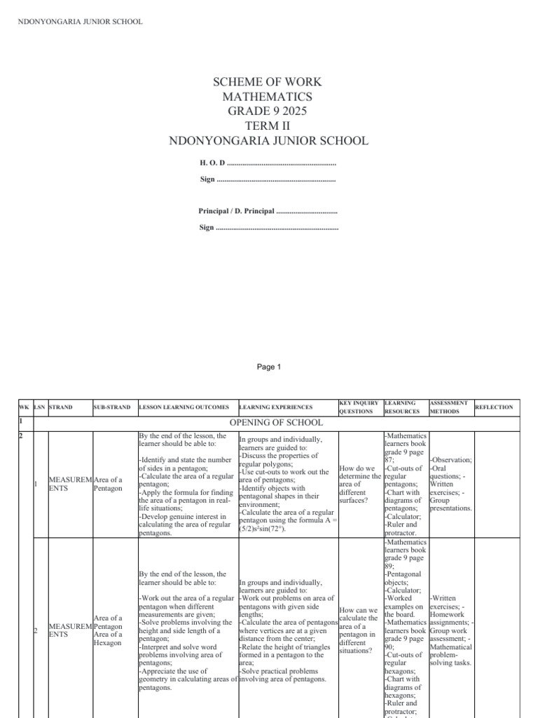 Mathematics Grade 9 Term-II | PDF | Area | Sphere